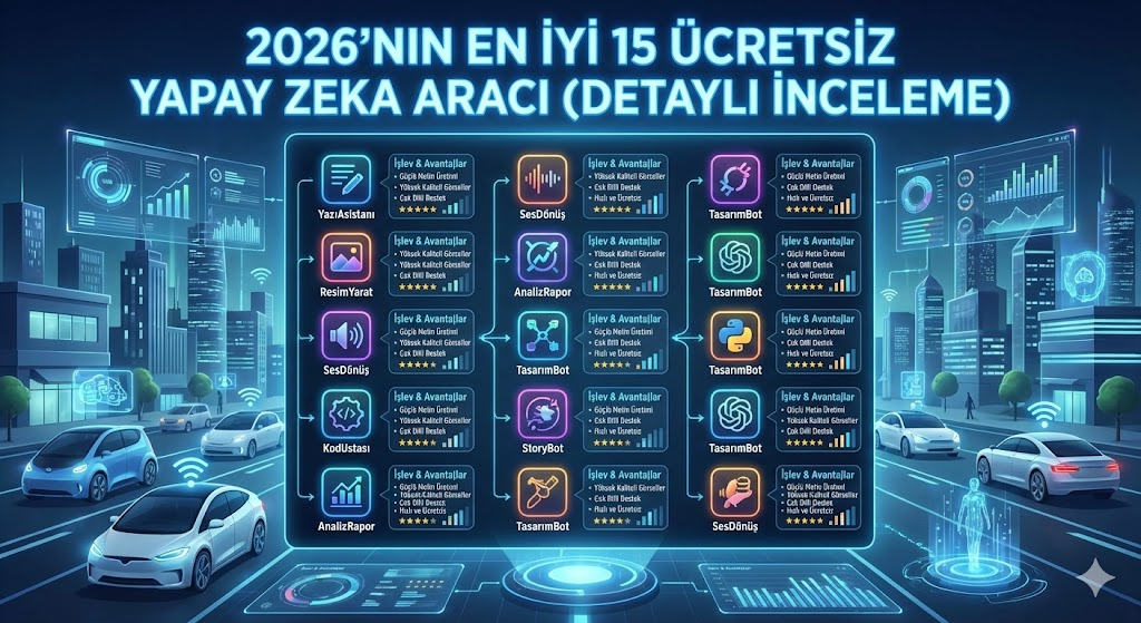 2026’nın En İyi 15 Ücretsiz Yapay Zeka Aracı (Detaylı İnceleme)